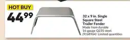 Princess Auto 32 x 9 in. Single Square Steel Trailer Fender offer