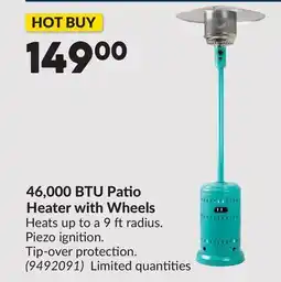 Princess Auto 46,000 BTU Patio Heater with Wheels offer