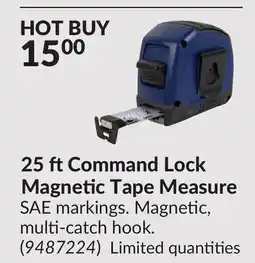 Princess Auto 25 ftCommand Lock Magnetic Tape Measure offer