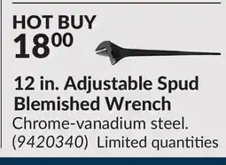 Princess Auto 12 in. Adjustable Spud Blemished Wrench offer