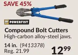 Princess Auto Compound Bolt Cutters offer