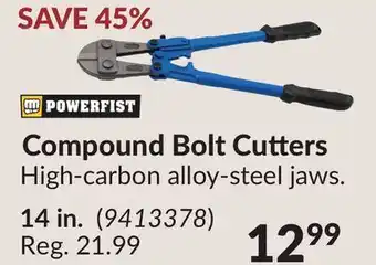 Princess Auto Compound Bolt Cutters offer