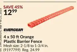 Princess Auto 4 x 50 ftOrange Plastic Barrier Fence offer