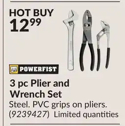Princess Auto 3 pc Plier and Wrench Set offer