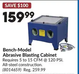 Princess Auto Bench-Model Abrasive Blasting Cabinet offer