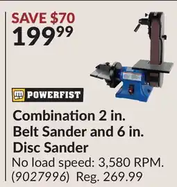 Princess Auto Combination 2 in. Belt Sander and 6 in. Disc Sander offer