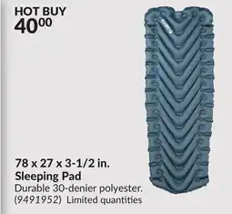 Princess Auto 78 x 27 x 3-1/2 in. Sleeping Pad offer