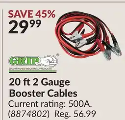 Princess Auto 20 ft2 Gauge Booster Cables offer