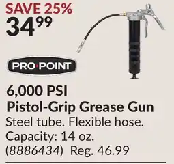 Princess Auto 6,000 PSI Pistol-Grip Grease Gun offer