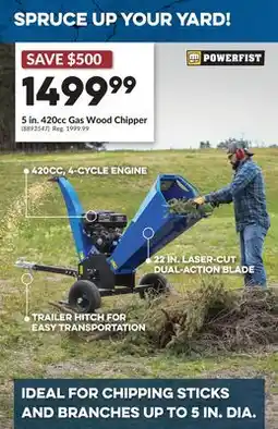 Princess Auto 5 in. 420cc Gas Wood Chipper offer