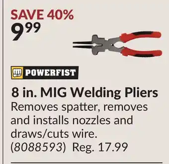 Princess Auto 8 in. MIG Welding Pliers offer