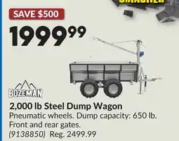 Princess Auto 2,000 lb Steel Dump Wagon offer