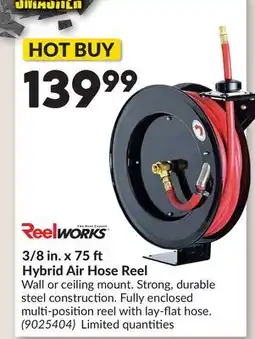 Princess Auto 3/8 in. x 75 Hybrid Air Hose Reel offer