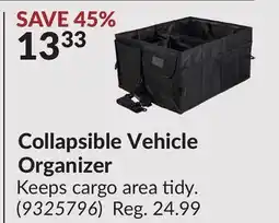 Princess Auto Collapsible Vehicle Organizer offer