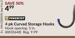 Princess Auto 4 pk Curved Storage Hooks offer