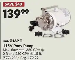 Princess Auto 115V Pony Pump offer