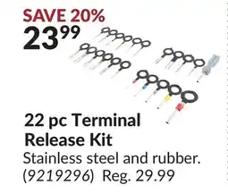 Princess Auto 22 pc Terminal Release Kit offer