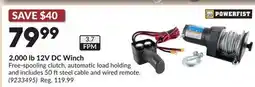 Princess Auto 2,000 lb 12V DC Winch offer