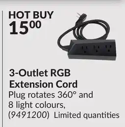 Princess Auto 3-Outlet RGB Extension Cord offer