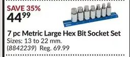 Princess Auto 7 pc Metric Large Hex Bit Socket Set offer