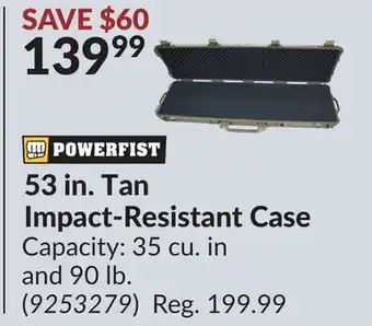 Princess Auto 53 in. Tan Impact-Resistant Case offer