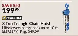 Princess Auto 3 Ton Triangle Chain Hoist offer