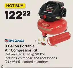 Princess Auto 3 Gallon Portable Air Compressor Kit offer