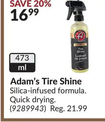 Princess Auto Adam's Tire Shine offer