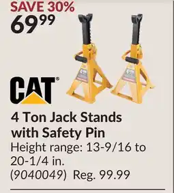 Princess Auto 4 Ton Jack Stands with Safety Pin offer