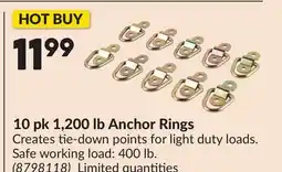 Princess Auto 10 pk 1,200 lb Anchor Rings offer
