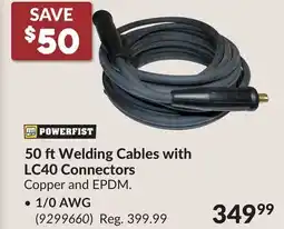 Princess Auto 50 ftWelding Cables with LC40 Connectors offer