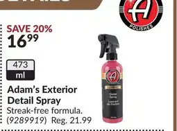 Princess Auto Adam's Exterior Detail Spray offer