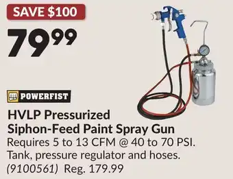 Princess Auto HVLP Pressurized Siphon-Feed Paint Spray Gun offer