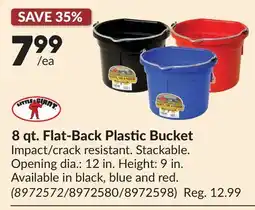 Princess Auto 8 qt. Flat-Back Plastic Bucket offer