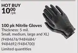 Princess Auto 100 pk Nitrile Gloves offer