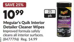 Princess Auto Quik Interior Detailer Cleaner Wipes offer