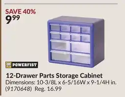 Princess Auto 12-Drawer Parts Storage Cabinet offer