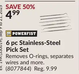 Princess Auto 6 pc Stainless-Steel Pick Set offer