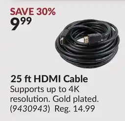 Princess Auto 25 ft HDMI Cable offer