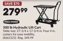 Princess Auto 500 lb Hydraulic LiftCart offer