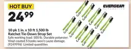 Princess Auto 10 pk 1 in. x 10 ft1,500 lb Ratchet Tie-Down Strap Set offer
