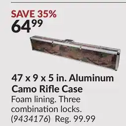 Princess Auto 47 x 9 x 5 in. Aluminum Camo Rifle Case offer