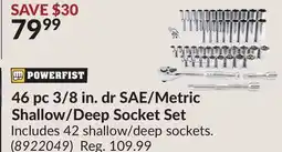 Princess Auto 46 pc 3/8 in. dr SAE/Metric Shallow/Deep Socket Set offer