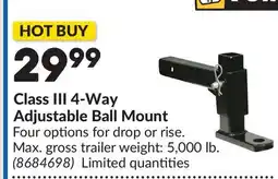 Princess Auto Class III 4-Way Adjustable Ball Mount offer