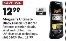Princess Auto Meguiar's Ultimate Black Plastic Restorer offer