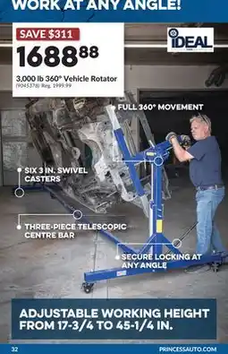 Princess Auto 3,000 lb 360° Vehicle Rotator offer