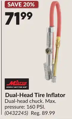 Princess Auto Dual-Head Tire Inflator offer
