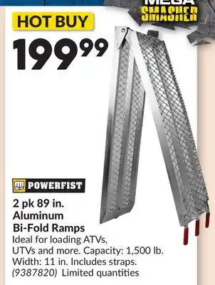 Princess Auto 2 pk 89 in. Aluminum Bi-Fold Ramps offer