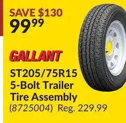 Princess Auto ST205/75R15 5-Bolt Trailer Tire Assembly offer