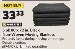 Princess Auto 5 pk 80 x 72 in. Black Non-Woven Moving Blankets offer